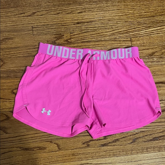 Under Armour Pants - LIGHTLY WORN | Under Armour Women's Pink Athletic Shorts